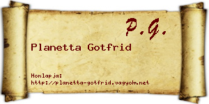 Planetta Gotfrid névjegykártya